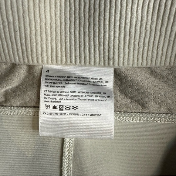 Lululemon Brushed Softstreme Ribbed Zip Flared Pant 32.5" Bone Preppy Bohemian - Picture 16 of 16